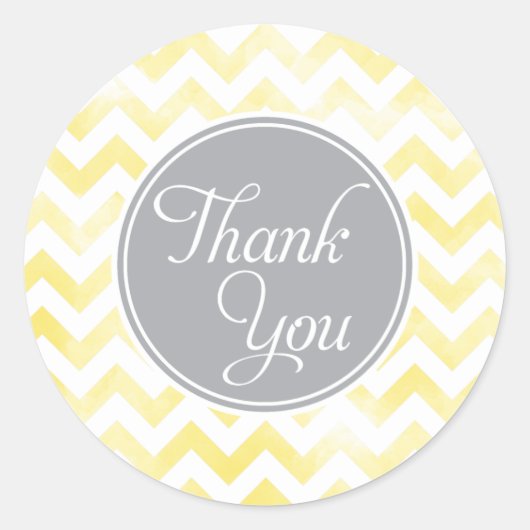 Lemon Zickzack Danke, Stickers, rund Runder Aufkleber (Vorderseite)
