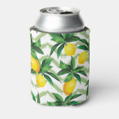 Lemon Zickzack: Vintages handgezeichnet Muster. Dosenkühler (Kanne Rückseite)