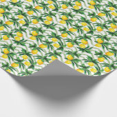 Lemon Zickzack: Vintages handgezeichnet Muster. Geschenkpapier (Ecke)