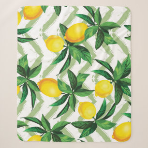 Lemon Zickzack: Vintages handgezeichnet Muster. Sherpadecke