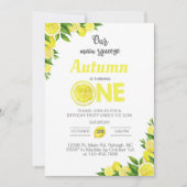 Lemon, Zitronenmädchen Einladung zum ersten Geburt (Vorderseite)