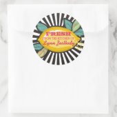 Lemon Zweig Groovrochen Koch Catering Bäckerei Runder Aufkleber (Tasche)