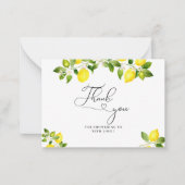 Lemon Zweig und blaues Mosaik danke Mitteilungskarte (Vorderseite)