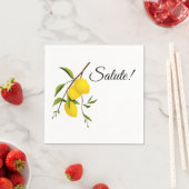 Lemon Zweigdesign mit Salute! Standard Serviette (Beispiel)