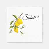 Lemon Zweigdesign mit Salute! Standard Serviette (Vorderseite)