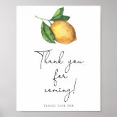 Lemon Zweigstelle Vielen Dank für Ihr Kommen Poster (Vorne)