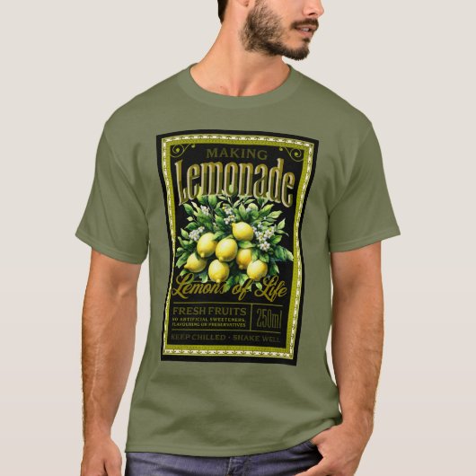 Lemonade alt gestylt aussehen Label dunkel T-Shirt (Vorderseite)