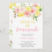 Lemonade Baby Dusche Einladung (Vorne/Hinten)