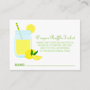 Lemonade Baby Showdiaper Raffle Ticket Begleitkarte
