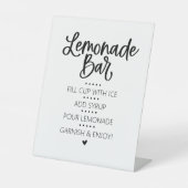 Lemonade Bar Pedestal-Zeichen Sockelschild (Vorderseite)