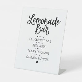 Lemonade Bar Pedestal-Zeichen Sockelschild