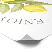 Lemonade Bar Sign für Lemon Themed Party Poster (Ecke)