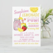 Lemonade Birthday Einladung (Stehend Vorderseite)