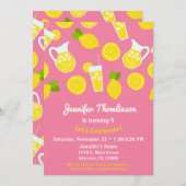 Lemonade Birthday Einladung Pink Sommerlemons (Vorne/Hinten)