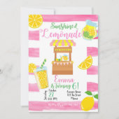 Lemonade Birthday Invitation, Lemonade Invitation, Einladung (Vorderseite)