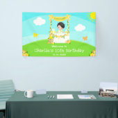 Lemonade Black Hair Boy Geburtstag Willkommen Banner (Messeveranstaltung)