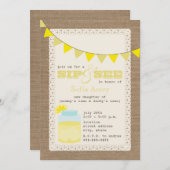 Lemonade Burlap Sip und siehe Einladung (Vorne/Hinten)