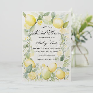 Lemonade Citrus Brautdusche Einladung