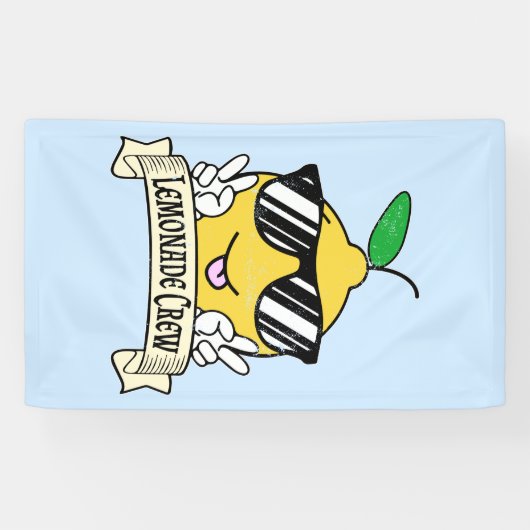 Lemonade Crew - Kawaii Peace Hand und Sonnenbrille Banner (Horizontal)