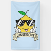 Lemonade Crew - Kawaii Peace Hand und Sonnenbrille Banner (Vertikal)