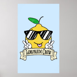 Lemonade Crew - Kawaii Peace Hand und Sonnenbrille Poster