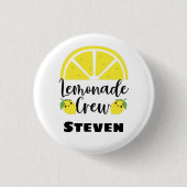 Lemonade Crew Personalisiert Lemonade Stand Button (Vorderseite)