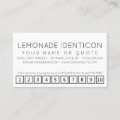 LEMONADE customer loyalty punch card Treuekarte (Rückseite)