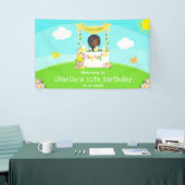 Lemonade Dark Skin Girl Geburtstag Willkommen Banner (Messeveranstaltung)