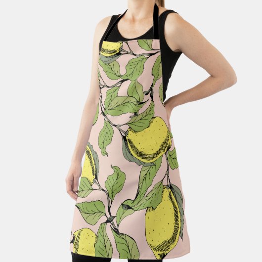 Lemonade Days: Vintages Branchenzeitmuster Schürze (InSitu)