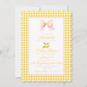 Lemonade Einladung zum ersten Geburtstag (Vorderseite)