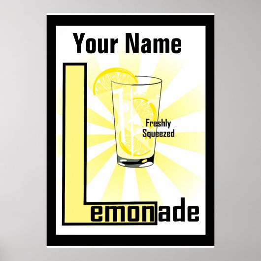 Lemonade Freshly Squeeeeze Custom Poster (Vorne)