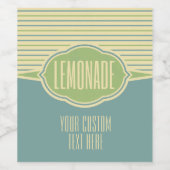 "Lemonade" für benutzerdefinierte Textflaschen Weinetikett (Einzelnes Label)