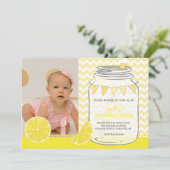 Lemonade Geburtstagsparty Einladung (Stehend Vorderseite)