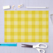 Lemonade Gelbes Tartan Kariertes Muster drucken Seidenpapier (Handwerk)