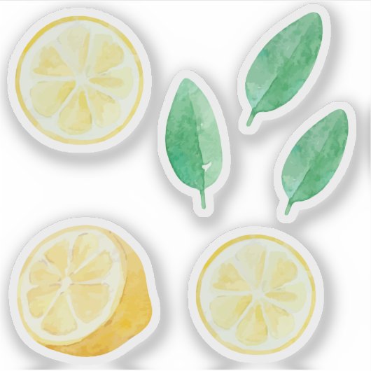Lemonade-Gelblemonen-Scheiben-Set Aufkleber (Vorderseite)