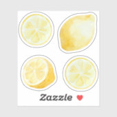 Lemonade-Gelblemonen-Scheiben-Set Aufkleber (Blatt)