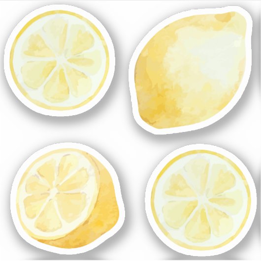 Lemonade-Gelblemonen-Scheiben-Set Aufkleber (Vorderseite)