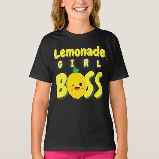 Lemonade Girl Boss Lemonade Stand Boss Limonade T-Shirt (Vorderseite)