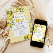 Lemonade Hauptpresse Zwei süße 2. Geburtstag Einladung