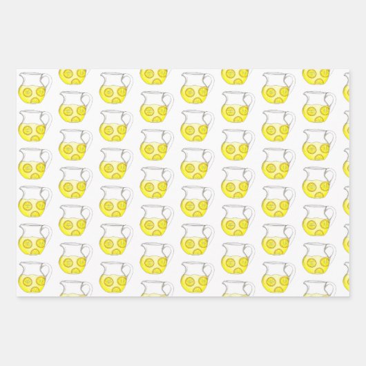 Lemonade Lemon Ade Pitcher Citrus Fruit Drink Geschenkpapier Set (Vorderseite 3)