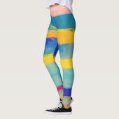 "Lemonade Lullaby" Abstrakte Kunst Leggings (Links)