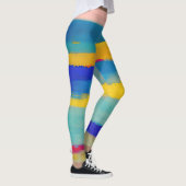 "Lemonade Lullaby" Abstrakte Kunst Leggings (Rechts)