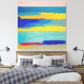 "Lemonade Lullaby" Abstrakte Kunst Leinwanddruck (Insitu (Schlafzimmer))