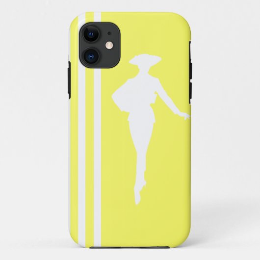 Lemonade Moderne Streifen mit Mode-Silhouette Case-Mate iPhone Hülle (Rückseite)