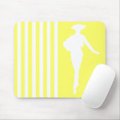 Lemonade Moderne Streifen mit Mode-Silhouette Mousepad (Mit Mouse)