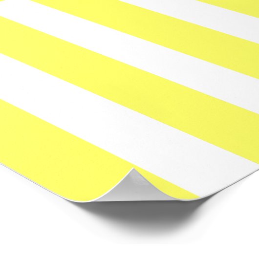 Lemonade Moderner Streifen mit Monogramm Poster (Ecke)