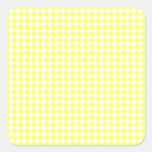 Lemonade Modernes Hahnentrittmuster in Emporiomoff Quadratischer Aufkleber (Vorderseite)