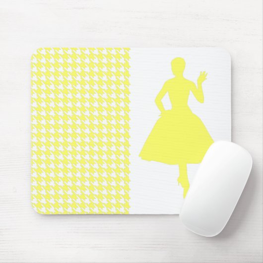 Lemonade Modernes Hahnentrittmuster mit Mode-Silho Mousepad (Mit Mouse)