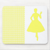 Lemonade Modernes Hahnentrittmuster mit Mode-Silho Mousepad (Vorne)