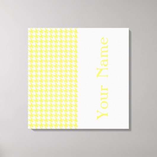 Lemonade Modernes Hahnentrittmuster mit Namen Leinwanddruck (Vorderseite)